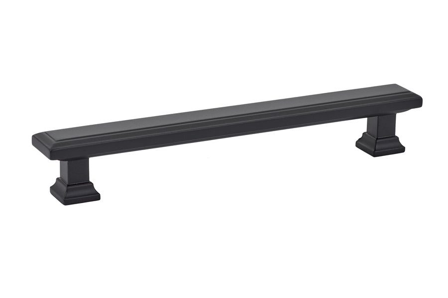 Emtek 86302US19 Geometric Rectangular Cabinet Pull with 6" Center to Center Flat Black Finish Sparrow Supply