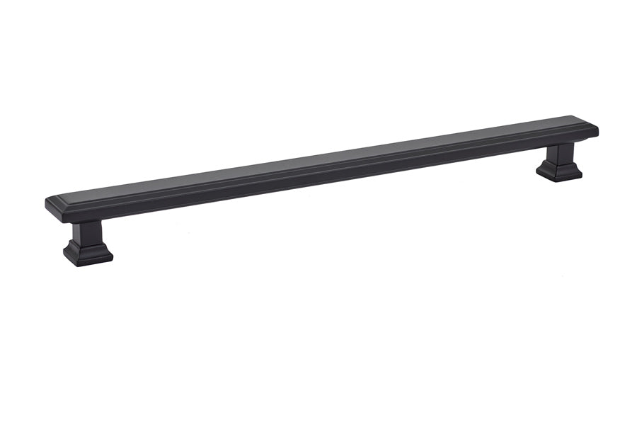 Emtek 86303US19 Geometric Rectangular Cabinet Pull with 10" Center to Center Flat Black Finish Sparrow Supply