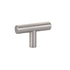 Emtek 86357US15 Brass Bar 2" Cabinet Knob Satin Nickel Finish Sparrow Supply