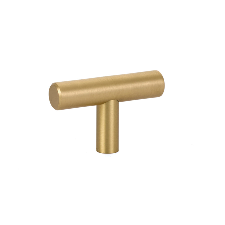 Emtek 86357US4 Brass Bar 2" Cabinet Knob Satin Brass Finish Sparrow Supply