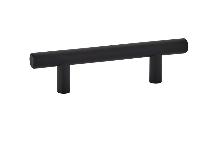 Emtek 86358US19 Brass Bar Cabinet Pull with 3" Center to Center Flat Black Finish Sparrow Supply