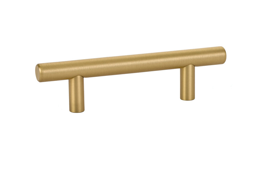 Emtek 86358US4 Brass Bar Cabinet Pull with 3" Center to Center Satin Brass Finish Sparrow Supply