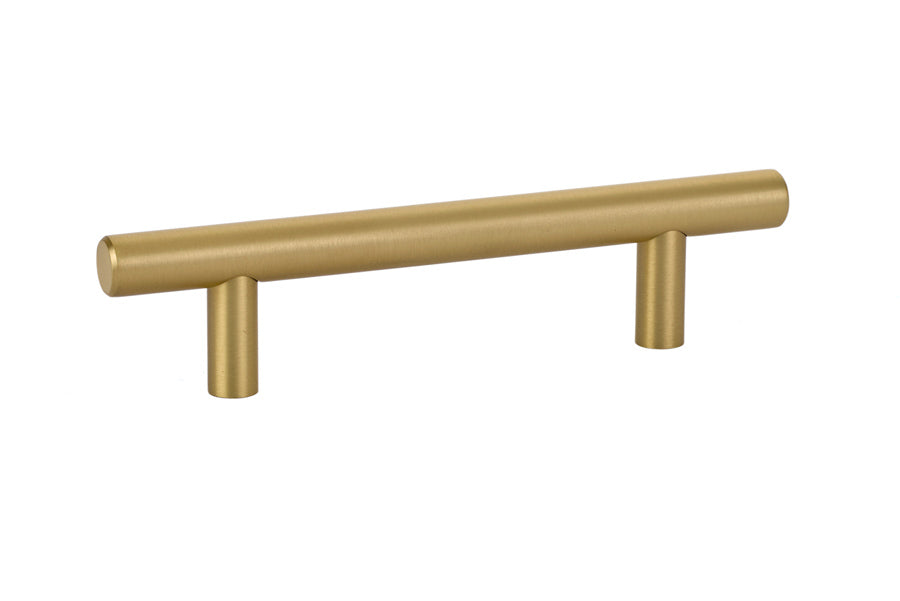 Emtek 86359US4 Brass Bar Cabinet Pull with 3-1/2" Center to Center Satin Brass Finish Sparrow Supply