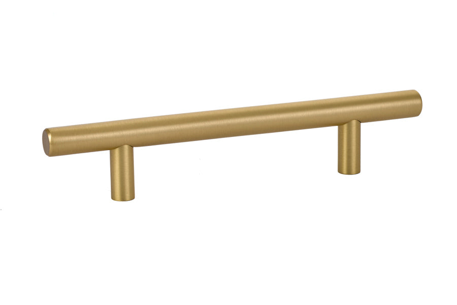 Emtek 86360US4 Brass Bar Cabinet Pull with 4" Center to Center Satin Brass Finish Sparrow Supply