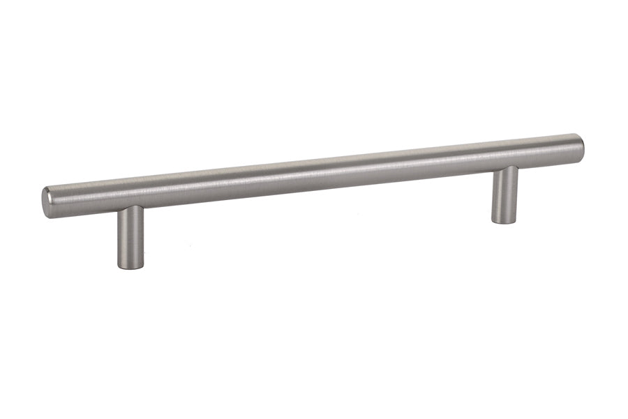 Emtek 86362US15 Brass Bar Cabinet Pull 6" Center to Center Satin Nickel Finish Sparrow Supply