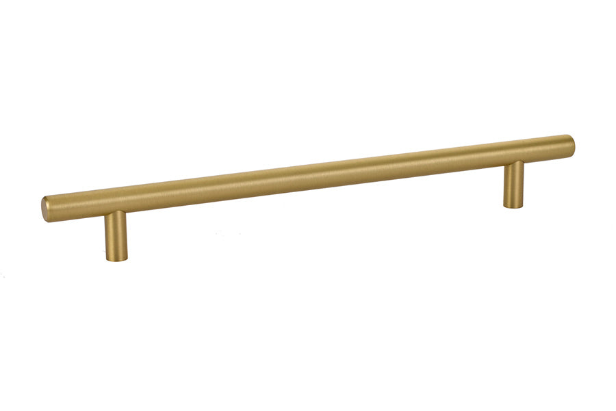 Emtek 86363US4 Brass Bar Cabinet Pull with 8" Center to Center Satin Brass Finish Sparrow Supply