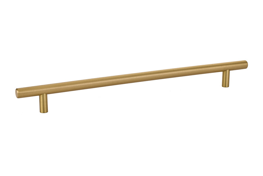 Emtek 86364US4 Brass Bar Cabinet Pull with 10" Center to Center Satin Brass Finish Sparrow Supply