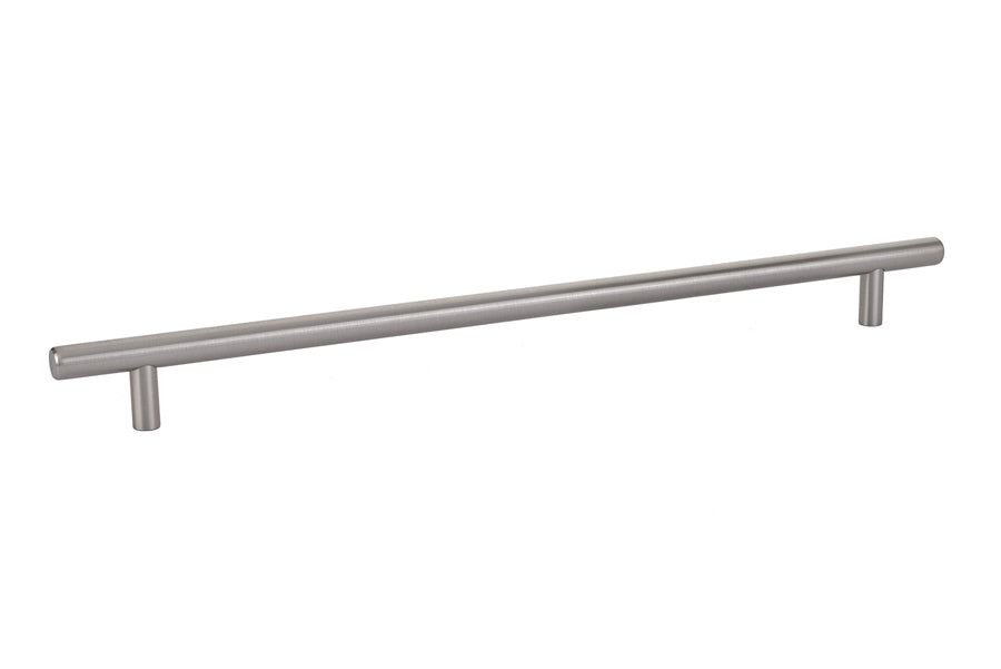 Emtek 86365US15 Brass Bar Cabinet Pull with 12" Center to Center Satin Nickel Finish Sparrow Supply