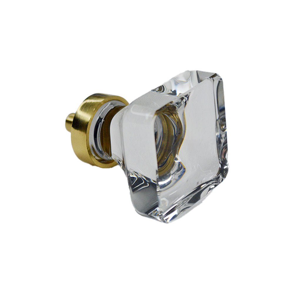 Emtek 86403US3 Square 1-3/8" Cabinet Knob Polished Brass Lifetime Finish Sparrow Supply
