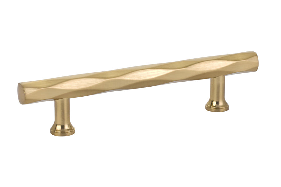 Emtek 86429US4 Tribeca Cabinet Pull with 4" Center to Center Satin Brass Finish Sparrow Supply