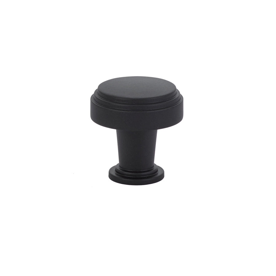 Emtek 86432US19 Newport 1-1/4" Cabinet Knob Flat Black Finish Sparrow Supply