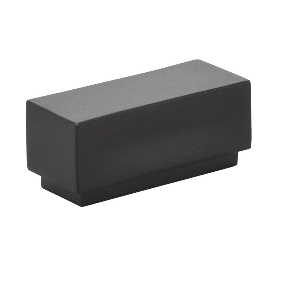 Emtek 86447US19 Cinder 2-1/4" Cabinet Knob with 1" Center to Center Flat Black Finish Sparrow Supply
