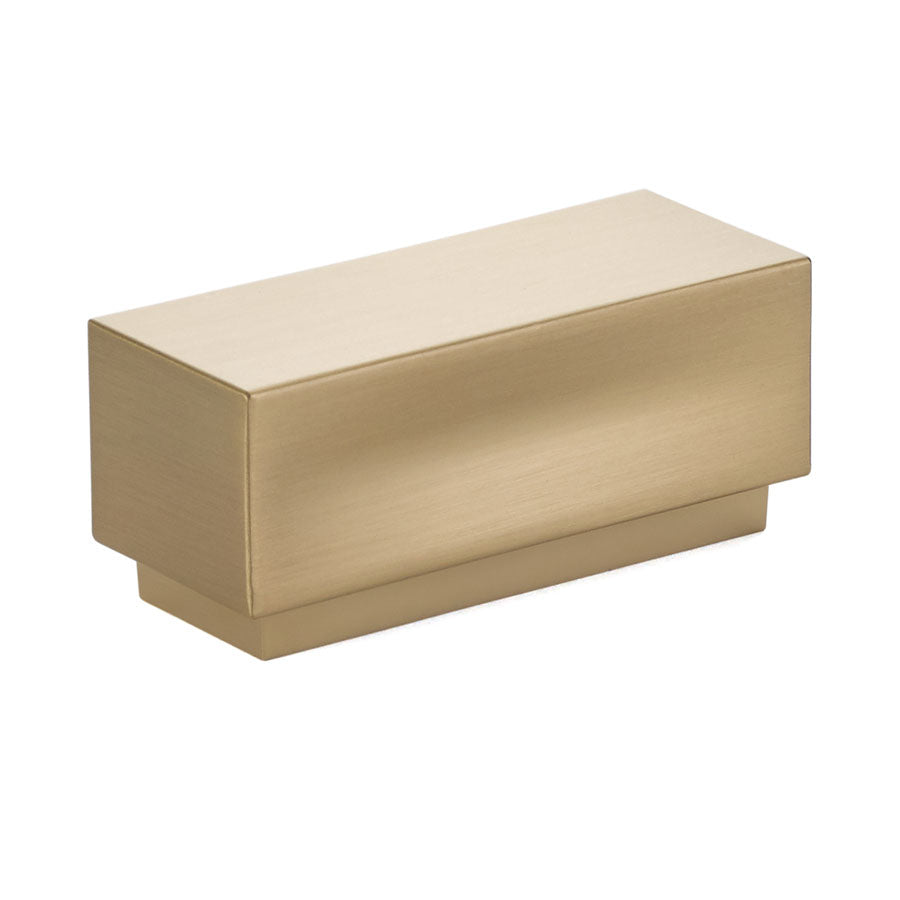 Emtek 86447US4 Cinder 2-1/4" Cabinet Knob with 1" Center to Center Satin Brass Finish Sparrow Supply