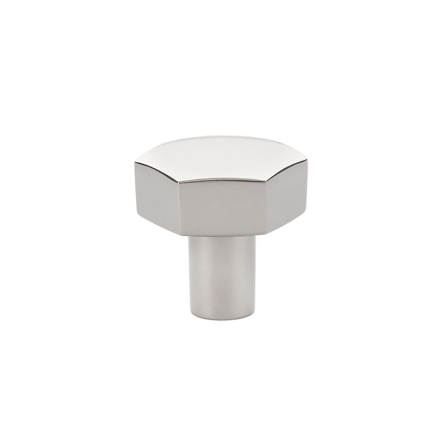 Emtek 86457US14 Mod Hex 1-1/8" Cabinet Knob Polished Nickel Lifetime Finish Sparrow Supply