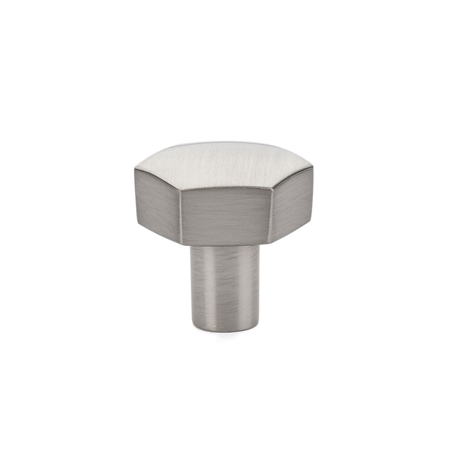 Emtek 86457US15 Mod Hex 1-1/8" Cabinet Knob Satin Nickel Finish Sparrow Supply