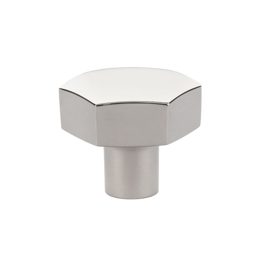 Emtek 86458US14 Mod Hex 1-1/2" Cabinet Knob Polished Nickel Lifetime Finish Sparrow Supply