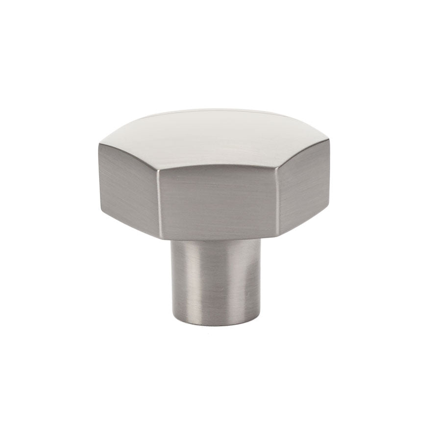 Emtek 86458US15 Mod Hex 1-1/2" Cabinet Knob Satin Nickel Finish Sparrow Supply