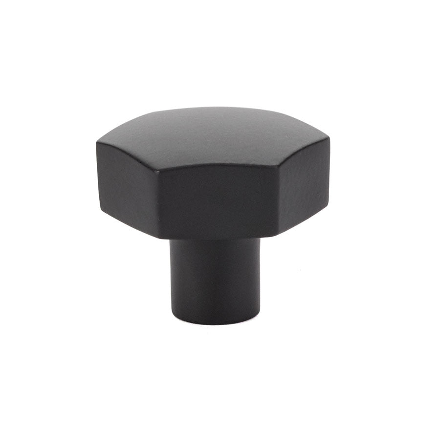 Emtek 86458US19 Mod Hex 1-1/2" Cabinet Knob Flat Black Finish Sparrow Supply