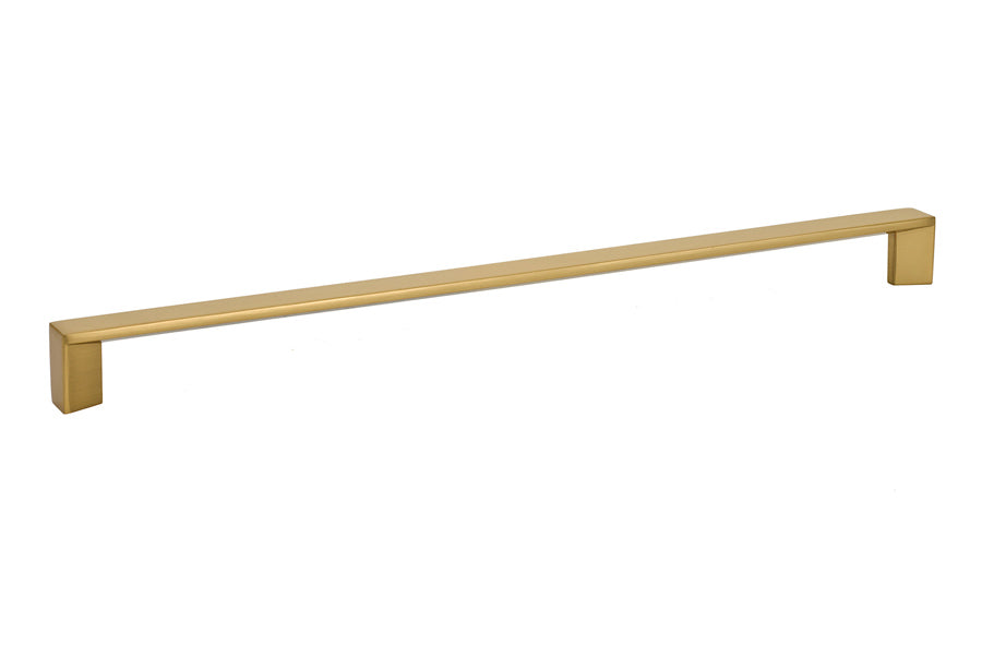 Emtek 86483US4 Trinity Cabinet Pull with 12" Center to Center Satin Brass Finish Sparrow Supply