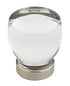Emtek 86562US15 Juneau 1-1/8" Glass Cabinet Knob Satin Nickel Finish Sparrow Supply