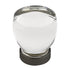 Emtek 86562US19 Juneau 1-1/8" Glass Cabinet Knob Flat Black Finish Sparrow Supply