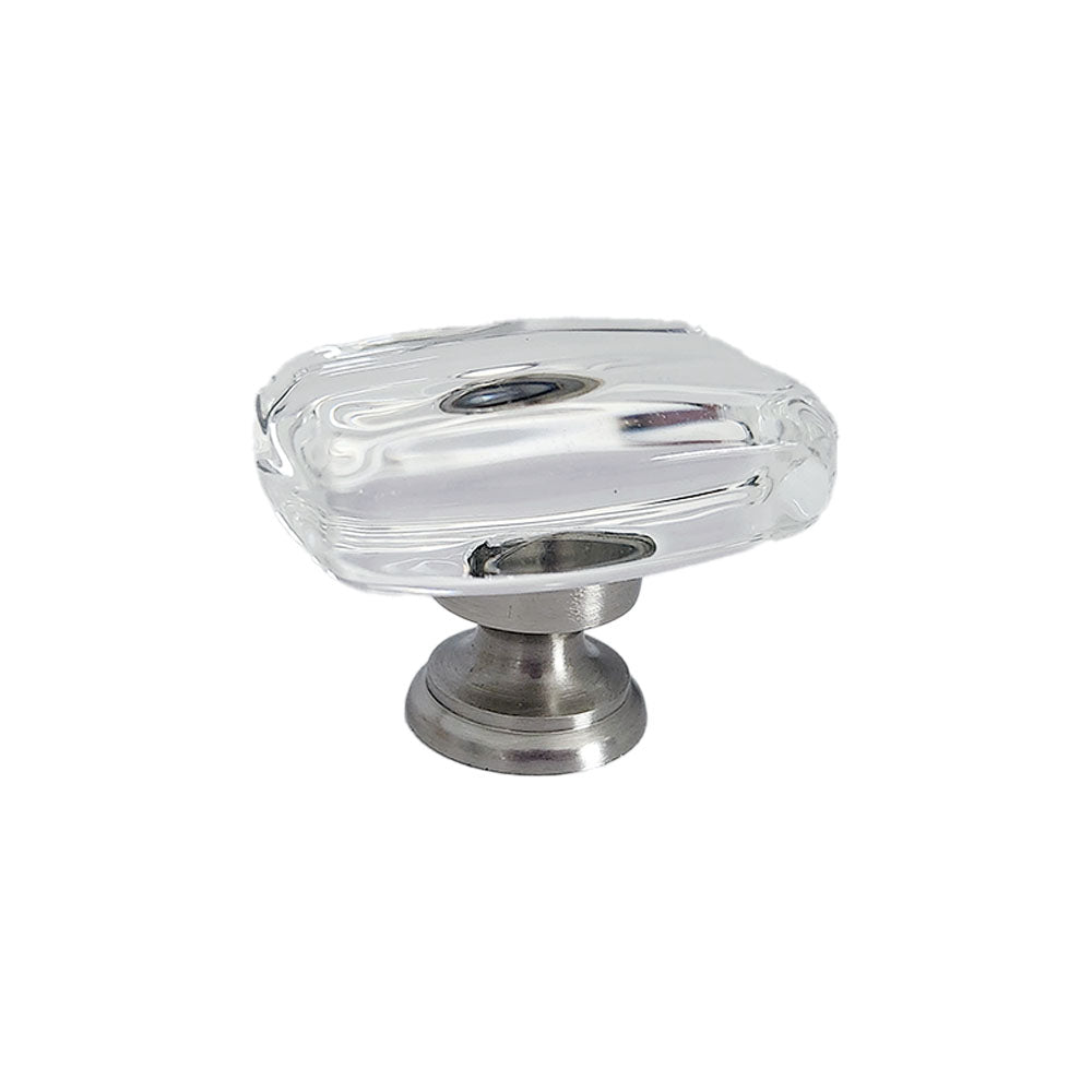 Emtek 86566US15 Windsor 1-5/8" Glass Cabinet Knob Satin Nickel Finish Sparrow Supply