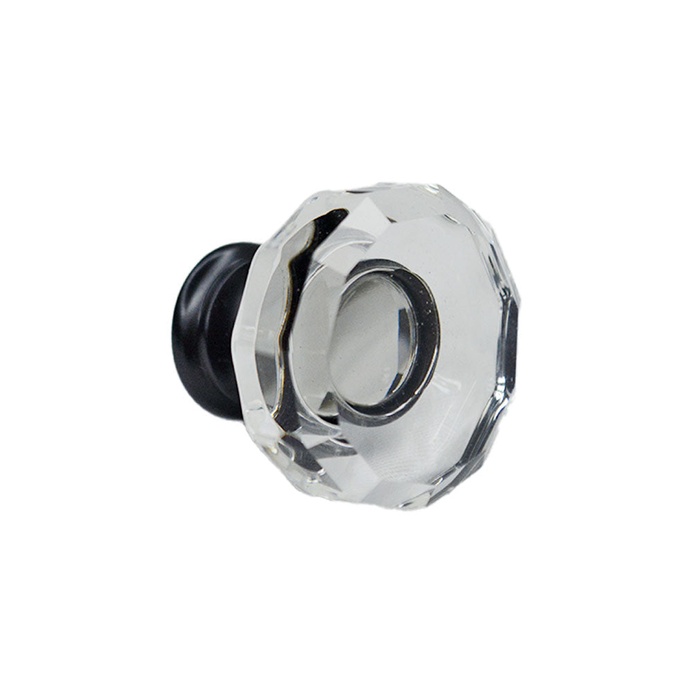 Emtek 86571US10B Lowell 1-3/8" Glass Cabinet Knob Oil Rubbed Bronze Finish Sparrow Supply