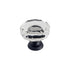 Emtek 86571US19 Lowell 1-3/8" Glass Cabinet Knob Flat Black Finish Sparrow Supply