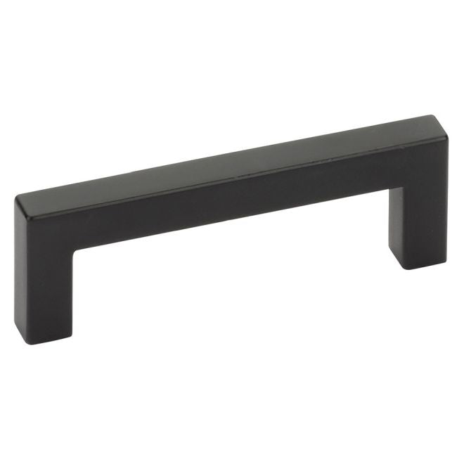 Emtek 86704US19 Warwick Cabinet Pull with 3-1/2" Center to Center Flat Black Finish Sparrow Supply