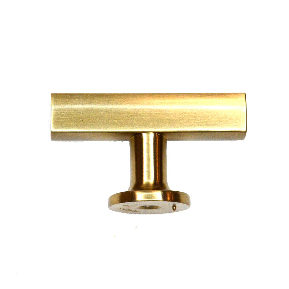 Emtek 86727US4 Freestone T Cabinet Knob Satin Brass Finish Sparrow Supply