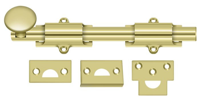 Deltana 8SB3 Surface Bolts - Brass Sparrow Supply