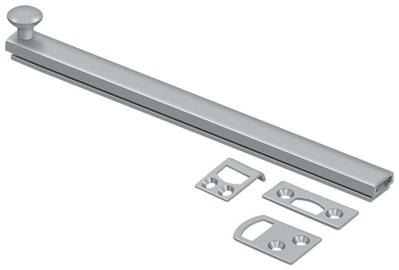 Deltana 8SBCS Surface Bolts - Satin Chrome Sparrow Supply