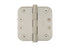 Emtek 91034US15 Pair of 4" x 4" 5/8" Radius Steel Residential Duty Hinges Satin Nickel Finish Sparrow Supply