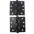 Emtek 92014US19 Pair of 4" x 4" Square Steel Heavy Duty Hinges Flat Black Finish Sparrow Supply