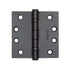 Emtek 94014US19 Pair of 4" x 4" Square Steel Heavy Duty Ball Bearing Hinges Flat Black Finish Sparrow Supply