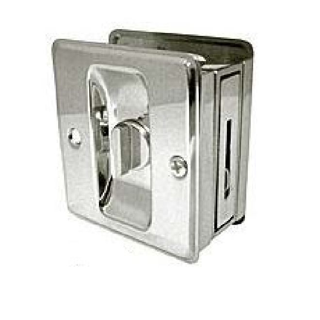 Ives Commercial 991A14 Pocket Door Locks - Bright Nickel Sparrow Supply