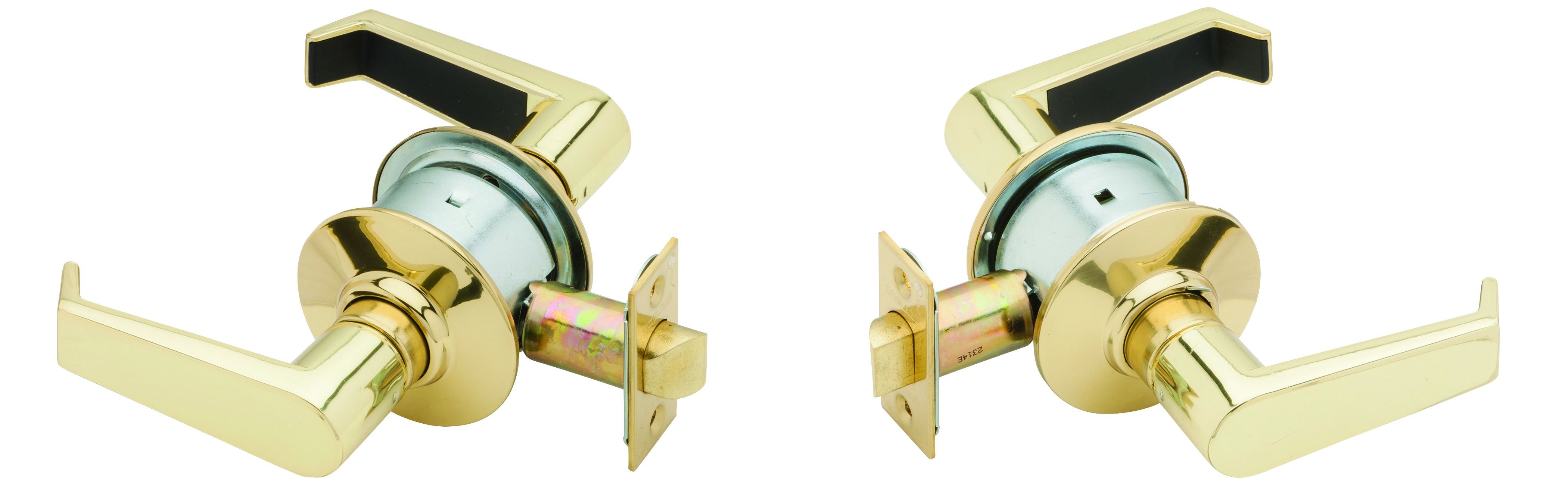 Schlage Commercial A10LEV605 A Series Passage Levon Lock with 11116 Latch 10001 Strike Bright Brass Finish Sparrow Supply