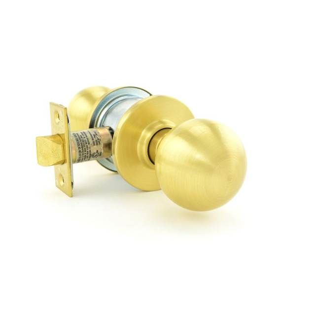 Schlage Commercial A10ORB606 A Series Passage Orbit Lock with 11116 Latch 10001 Strike Satin Brass Finish Sparrow Supply