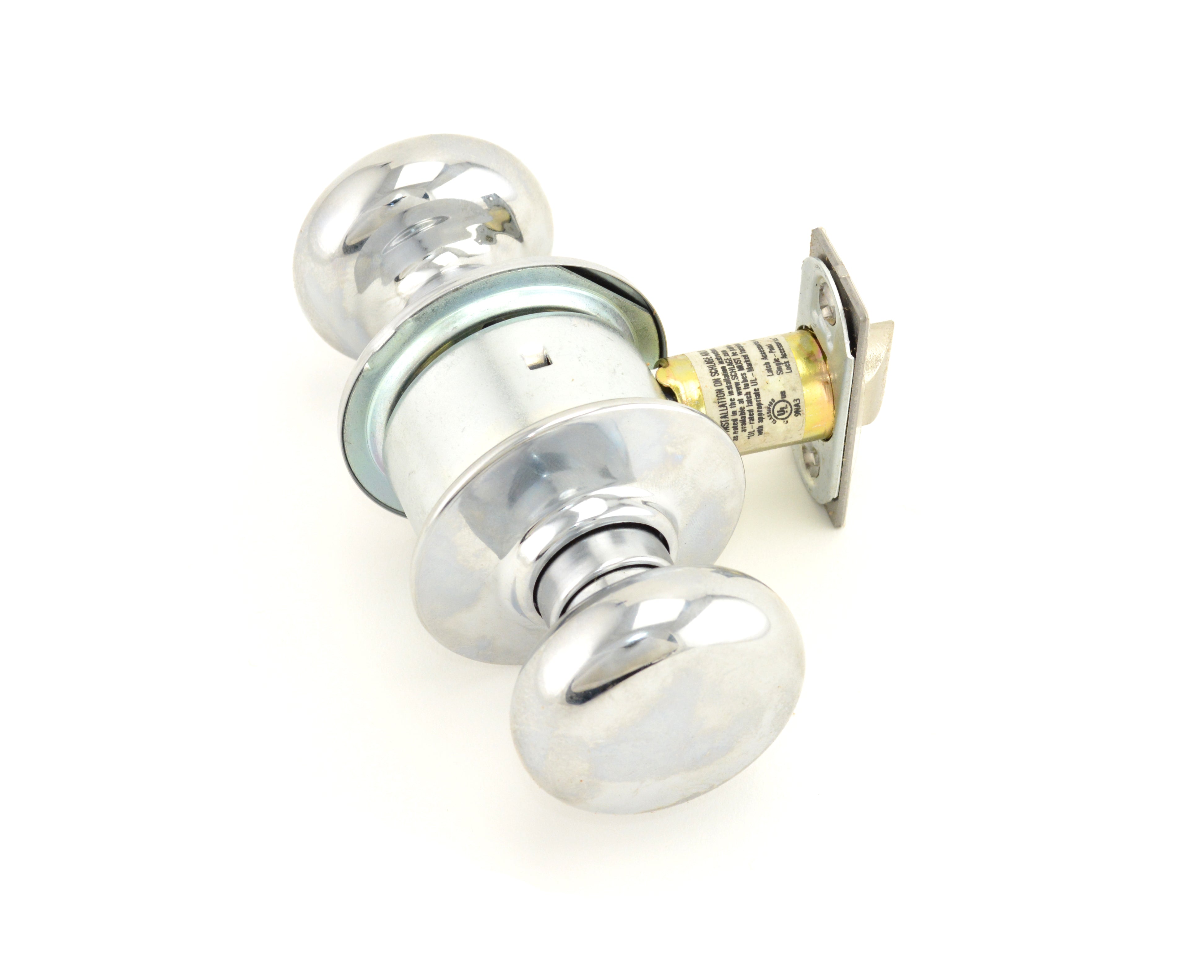 Schlage Commercial A10PLY625 A Series Passage Plymouth Lock with 11116 Latch 10001 Strike Bright Chrome Finish Sparrow Supply