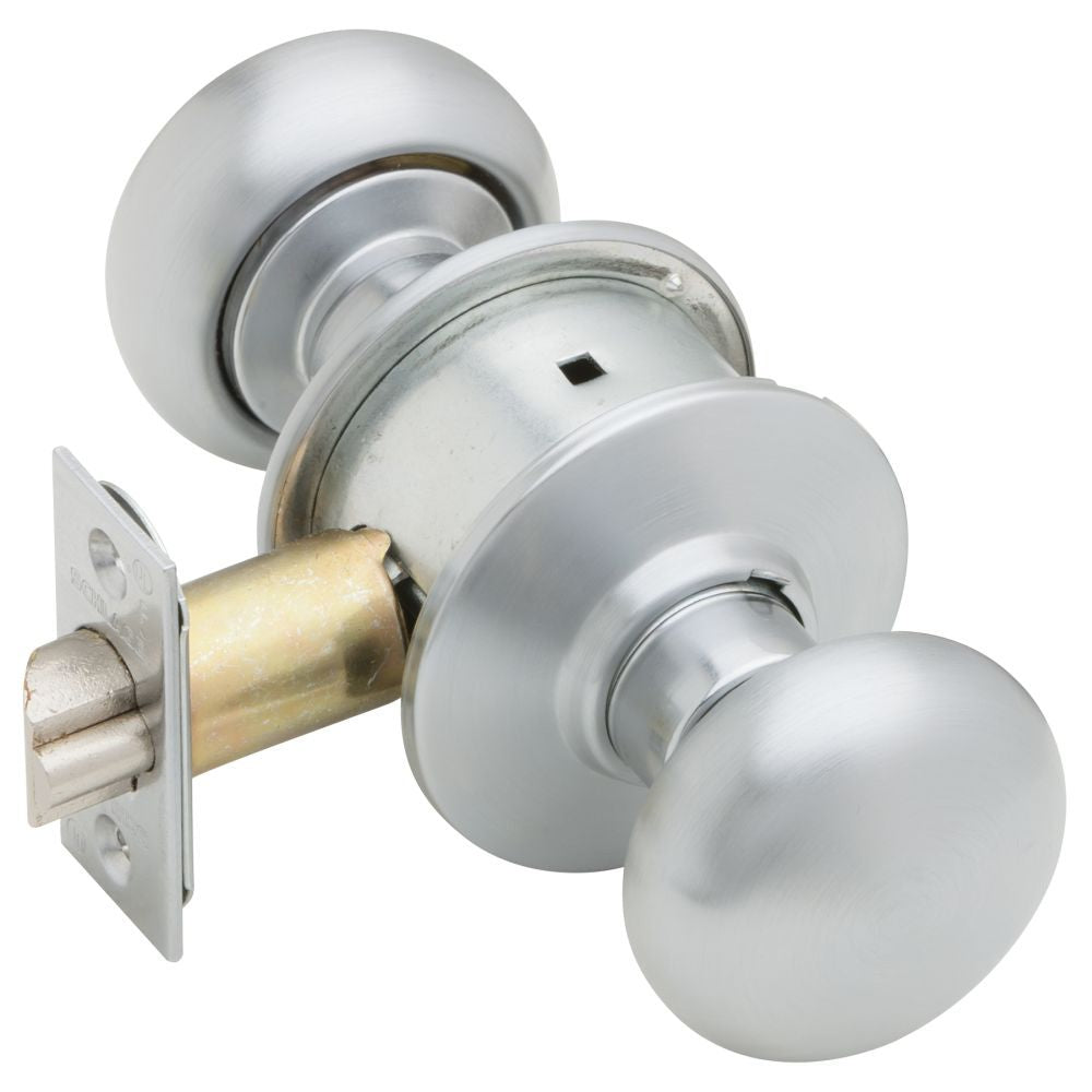 Schlage Commercial A10PLY626 A Series Passage Plymouth Lock with 11116 Latch 10001 Strike Satin Chrome Finish Sparrow Supply