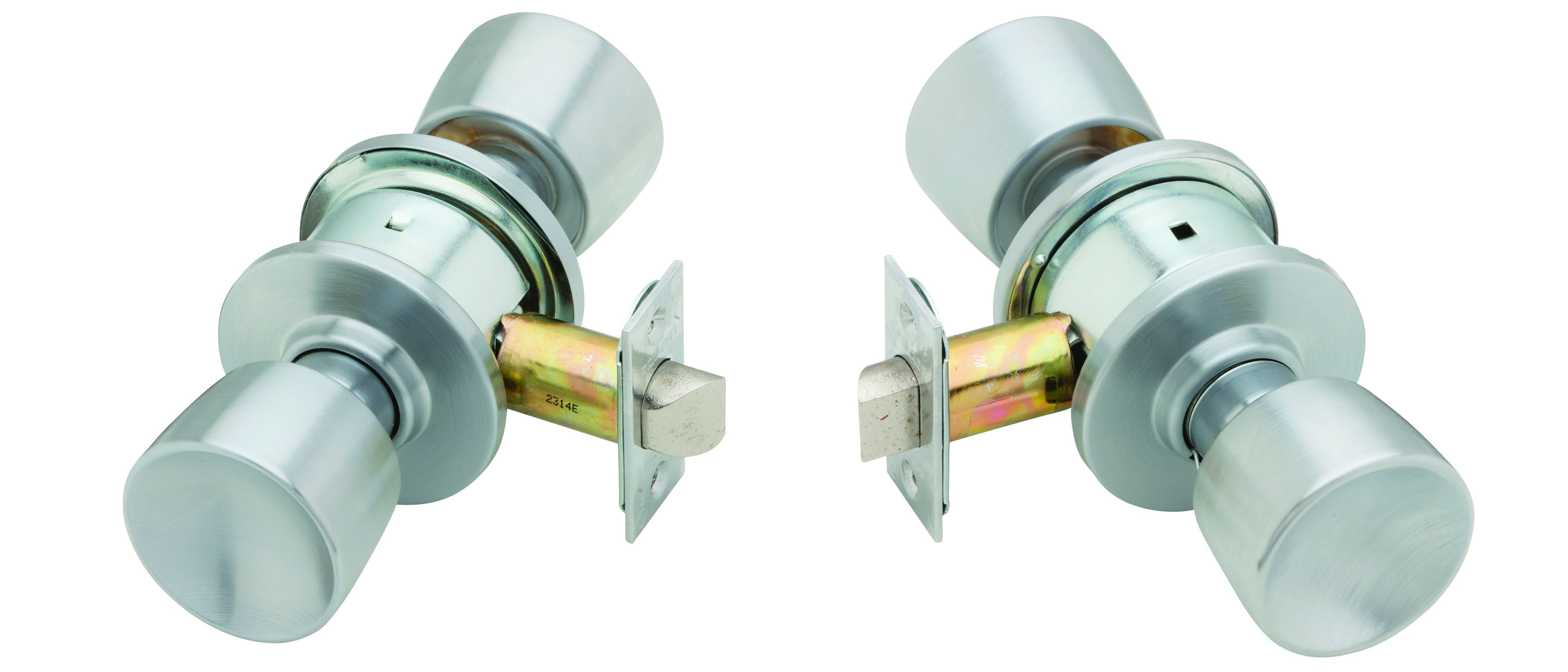 Schlage Commercial A10TUL626 A Series Passage Tulip Lock with 11116 Latch 10001 Strike Satin Chrome Finish Sparrow Supply