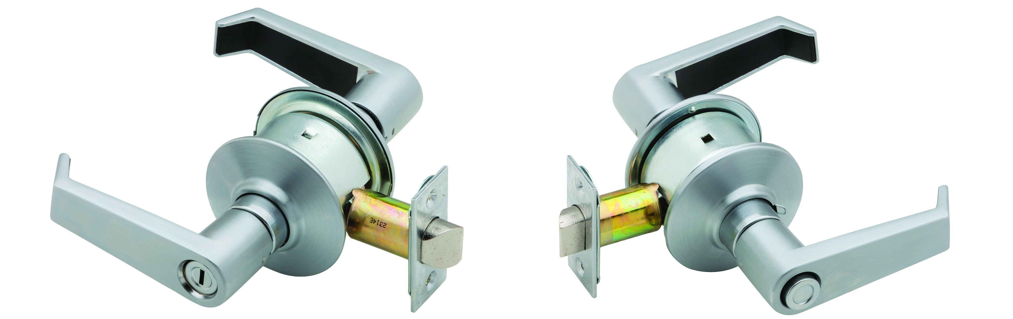 Schlage Commercial A40LEV626 A Series Privacy Levon Lock with 11116 Latch 10001 Strike Satin Chrome Finish Sparrow Supply