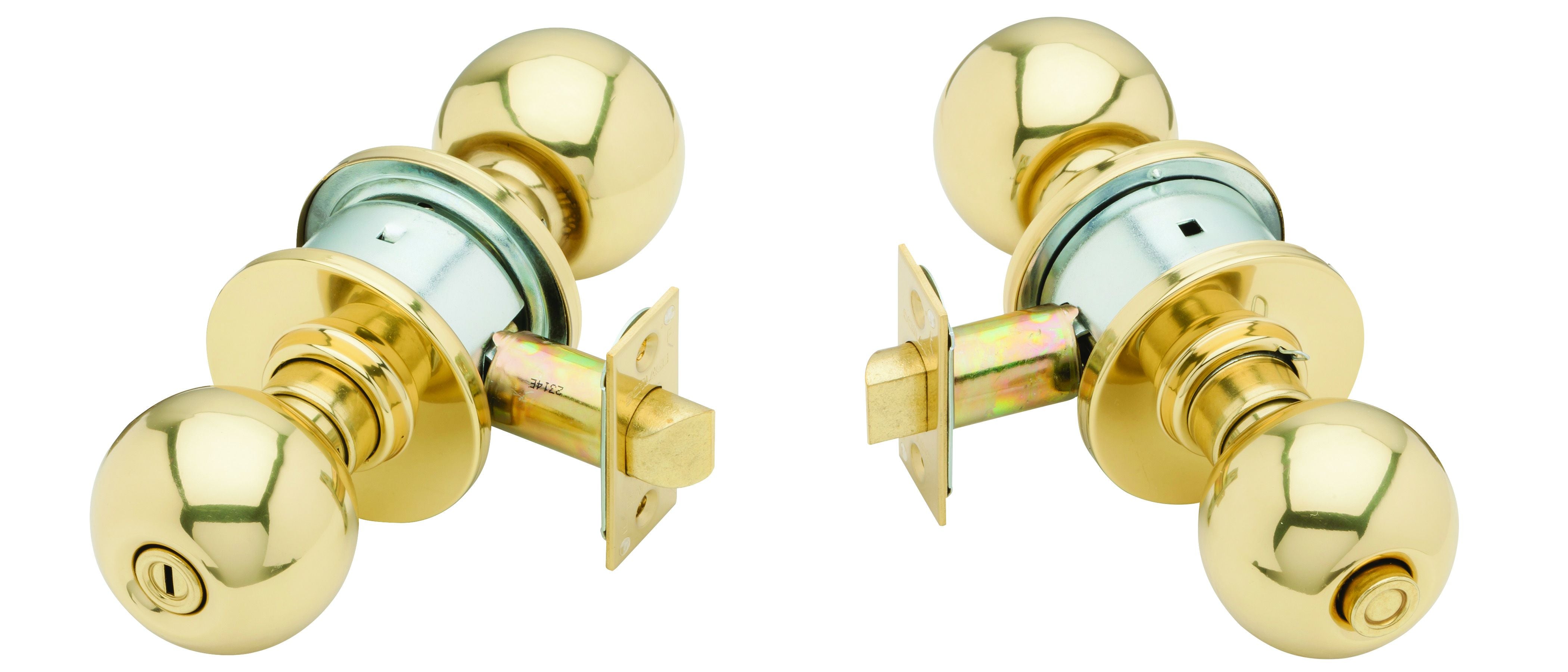 Schlage Commercial A40ORB605 A Series Privacy Orbit Lock with 11116 Latch 10001 Strike Bright Brass Finish Sparrow Supply