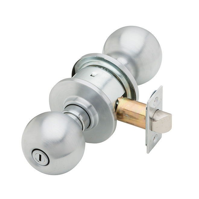 Schlage Commercial A40ORB625 A Series Privacy Orbit Lock with 11116 Latch 10001 Strike Bright Chrome Finish Sparrow Supply