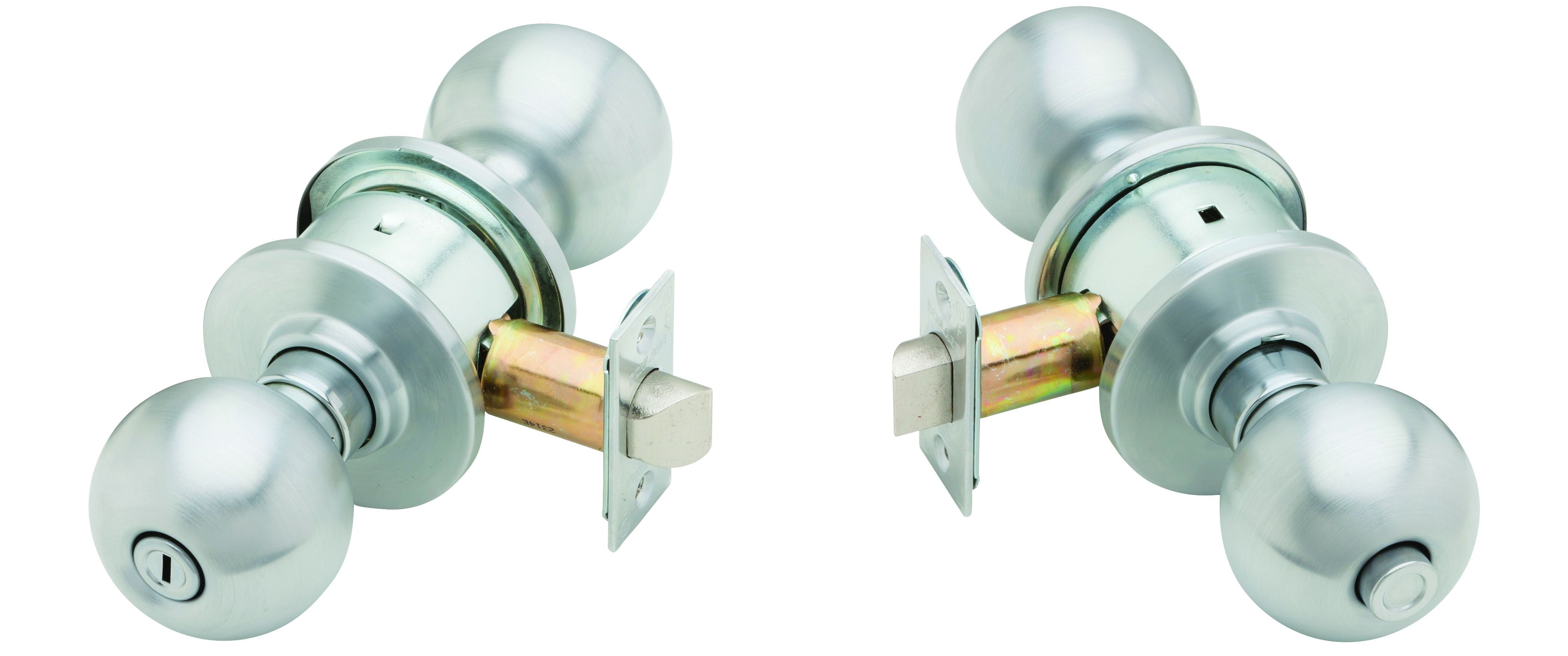 Schlage Commercial A40ORB626 A Series Privacy Orbit Lock with 11116 Latch 10001 Strike Satin Chrome Finish Sparrow Supply