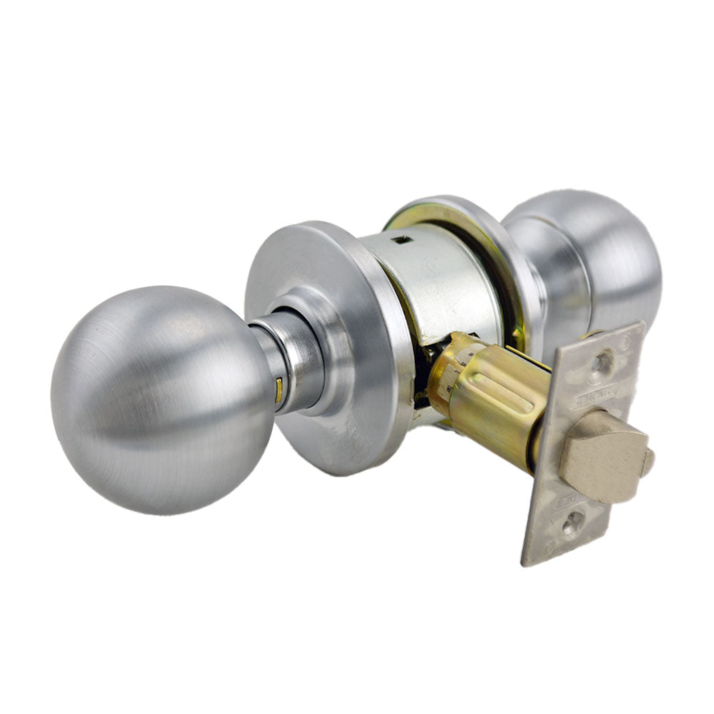 Schlage Commercial A80PORB626 A Series Storeroom Orbit Lock C Keyway with 11096 Latch 10001 Strike Satin Chrome Finish Sparrow Supply