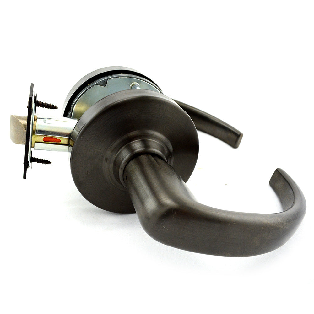 Schlage Commercial ALX10SPA613 ALX Series Grade 2 Passage Sparta Lever Lock with 47267038 2-3/4" Springlatch and 47267101 ANSI Strike Oil Rubbed Bronze Finish Sparrow Supply