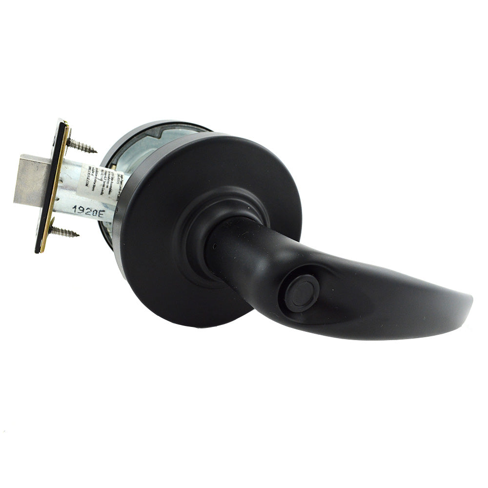 Schlage Commercial ALX40ATH622 ALX Series Grade 2 Privacy Athens Lever Lock with 47267038 2-3/4" Springlatch and 47267101 ANSI Strike Matte Black Finish Sparrow Supply