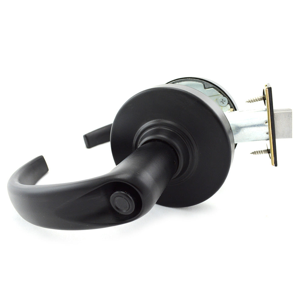Schlage Commercial ALX40SPA622 ALX Series Grade 2 Privacy Sparta Lever Lock with 47267038 2-3/4" Springlatch and 47267101 ANSI Strike Matte Black Finish Sparrow Supply