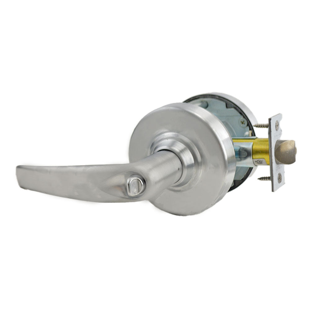 Schlage Commercial ALX53LATH626 ALX Series Grade 2 Entry Athens Lever Lock Less Cylinder with 47267042 2-3/4" Deadlatch and 47267101 ANSI Strike Satin Chrome Finish Sparrow Supply
